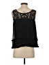 Studio M 100% Silk Black Sleeveless Silk Top Size S - photo 2
