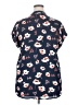 Pleione Floral Blue Short Sleeve Blouse Size XXL - photo 2