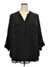 Torrid 100% Polyester Black 3/4 Sleeve Blouse Size 3X Plus (3) - photo 1