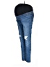 Isabel Maternity Color Block Blue Jeans Size 6 - photo 1