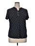 Diana Belle Polka Dots Black Short Sleeve Blouse Size XL - photo 1