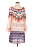 S-Twelve 100% Polyester Graphic Pink Casual Dress Size L - photo 1