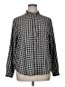 Ann Taylor LOFT Outlet Houndstooth Gray Long Sleeve Blouse Size XL - photo 1