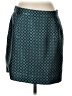 J.Crew Collection 100% Silk Graphic Teal Silk Skirt Size 4 - photo 1