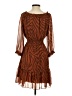 Bar III 100% Polyester Animal Print Brown Cocktail Dress Size S - photo 2
