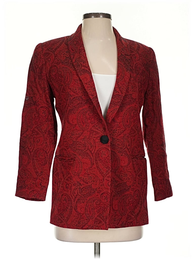 Pre-owned Dana Buchman Blazer Jacket In Red