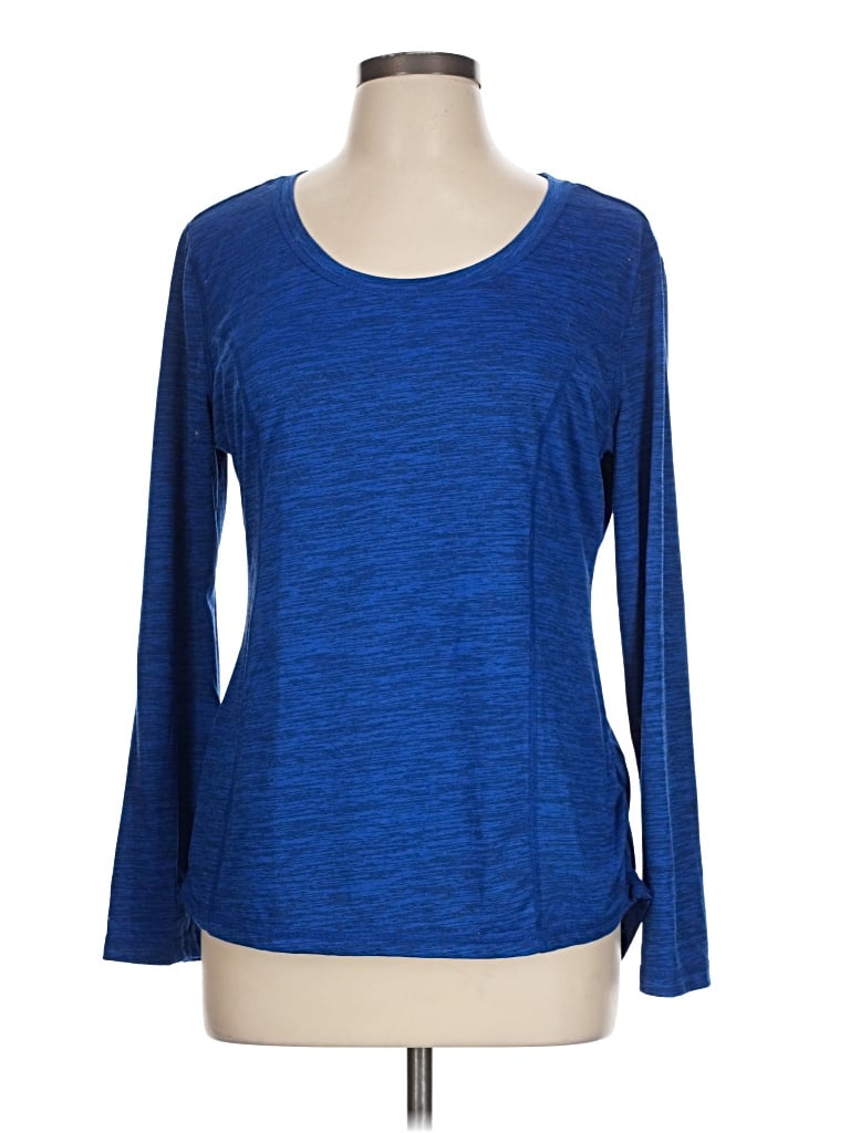 Pre-owned Athletic Works 3/4 Sleeve T-shirt In Blue