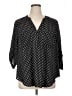 Torrid 100% Polyester Black 3/4 Sleeve Blouse Size 1X Plus (1) - photo 1