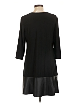 annalee and hope black dress Modal Square Neck Long Sleeve Mini Dress in Black - XXL