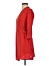 Topshop 100% Polyester Solid Red Casual Dress Size 4 - photo 5