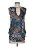 Renee C. 100% Rayon Blue Sleeveless Blouse Size XS - photo 2
