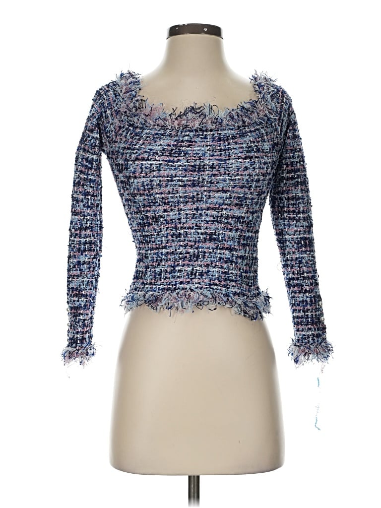 Pre-owned Zara Long Sleeve T-shirt In Blue