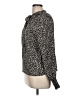 Gap 100% Rayon Animal Print Black Long Sleeve Blouse Size M - photo 5