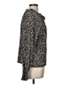 Gap 100% Rayon Animal Print Black Long Sleeve Blouse Size M - photo 4