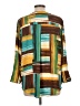 Cato 100% Polyester Color Block Teal 3/4 Sleeve Blouse Size L - photo 2
