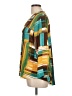 Cato 100% Polyester Color Block Teal 3/4 Sleeve Blouse Size L - photo 5
