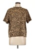 14th & Union Animal Print Brown Short Sleeve Turtleneck Size L - photo 1