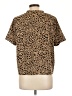 14th & Union Animal Print Brown Short Sleeve Turtleneck Size L - photo 2