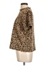 14th & Union Animal Print Brown Short Sleeve Turtleneck Size L - photo 5