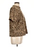 14th & Union Animal Print Brown Short Sleeve Turtleneck Size L - photo 4