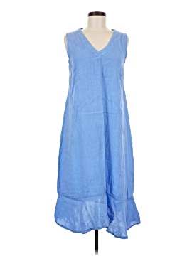 knee length dresses for ladies Francesca Bettini Women's Cowl Neck Tropical Print Linen Maxi Dress