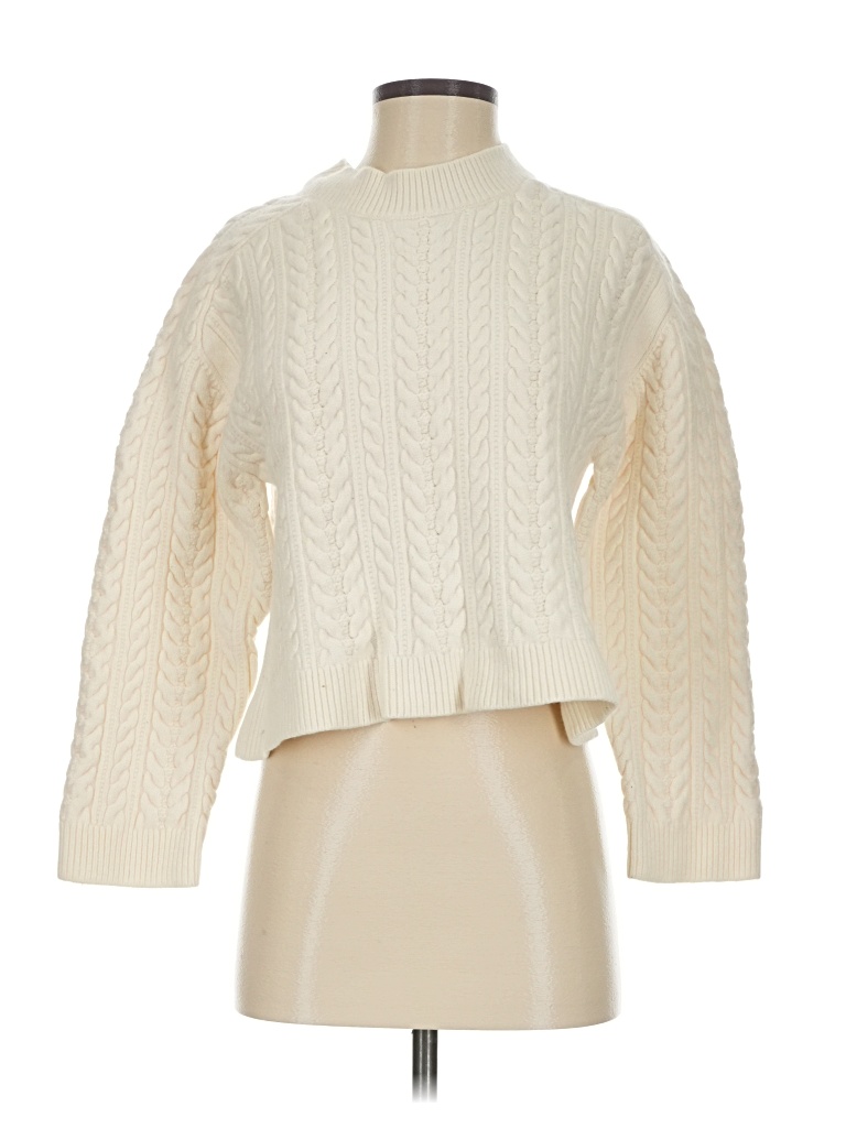 Pre-owned The Group By Babaton Wool Pullover Sweater In White