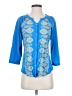 Unity World Wear Blue 3/4 Sleeve Blouse Size S - photo 1