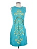 Aryeh Graphic Teal Cocktail Dress Size S - photo 1