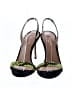 Aquazzura 100% Leather Black Green Sandals Size EU 36 1/2 - photo 2