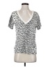 Current/Elliott 100% Cotton Animal Print Silver Short Sleeve T-Shirt Size XS (0) - photo 1