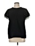 Kate Spade New York 100% Polyester Black Short Sleeve Top Size 6 - photo 1