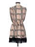 Lil 100% Silk Tweed Tan Short Sleeve Silk Top Size 2 - photo 2