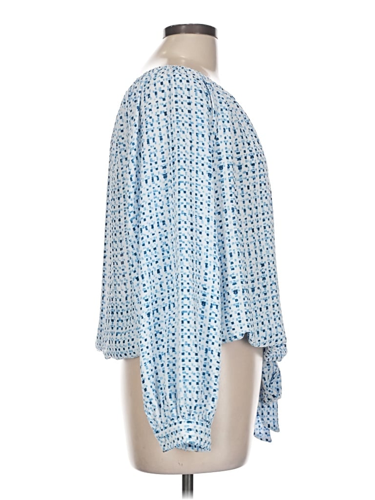 Pre-owned Cece 3/4 Sleeve Blouse In Blue