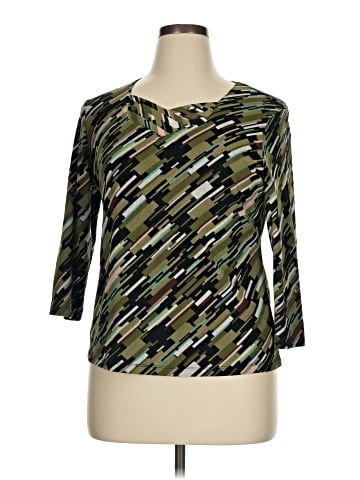 JM Collection 3/4 Sleeve Top (view 1)