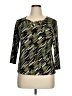 JM Collection 100% Nylon Green 3/4 Sleeve Top Size XL (petite) - photo 1