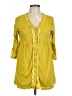 Young Essence Yellow 3/4 Sleeve Blouse Size L - photo 1
