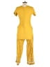 Assorted Brands Solid Yellow Jumpsuit Size M - photo 2