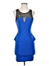 Bebe Color Block Blue Cocktail Dress Size S - photo 1