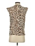 Nine West Animal Print Brown Sleeveless Blouse Size S - photo 2