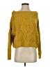 Express 100% Polyester Yellow Pullover Sweater Size S - photo 1