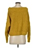 Express 100% Polyester Yellow Pullover Sweater Size S - photo 2