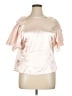 Shein Curve 100% Polyester Pink Short Sleeve Blouse Size 14 Plus (1) - photo 1