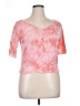Candie's Tie-dye Pink Short Sleeve Top Size XL - photo 1