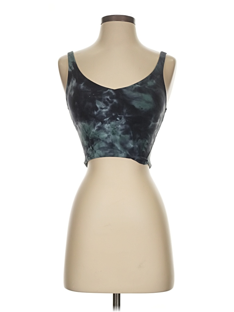 Pre-owned Lululemon Athletica Tank Top Green Strapless Neckline Tops