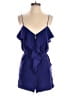 Laundry by Shelli Segal 100% Silk Solid Blue Romper Size 2 - photo 1