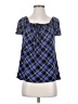 Christine Gerard Blue Short Sleeve Blouse Size S - photo 1