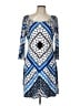 Jessica Simpson Graphic Blue Casual Dress Size 12 - photo 1