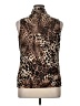 Perseption Concept Animal Print Brown Sleeveless Blouse Size XL - photo 2