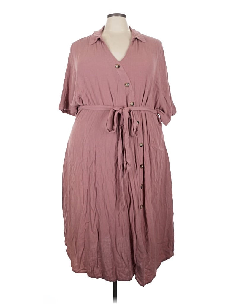 Pre-owned Bloomchic Casual Dress In Burgundy
