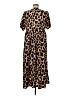 Shein 100% Polyester Animal Print Brown Casual Dress Size 6 - photo 2